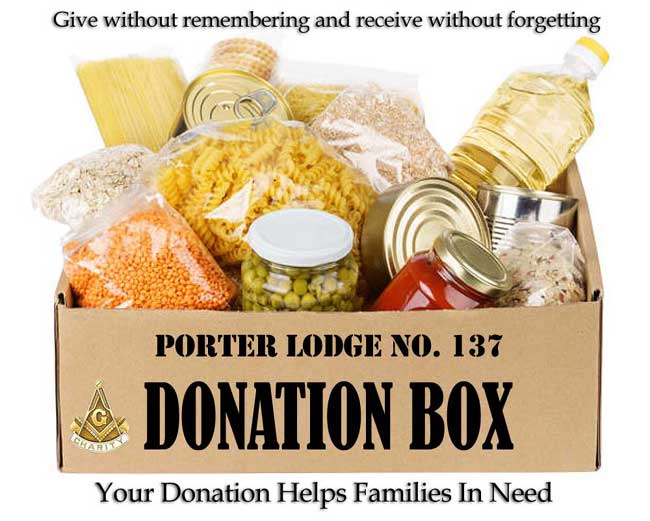 Porter Lodge No.137 Donations and Charities